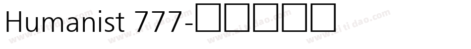 Humanist 777字体转换